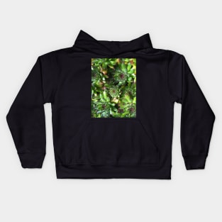 Succulent splendour  green bloom Kids Hoodie